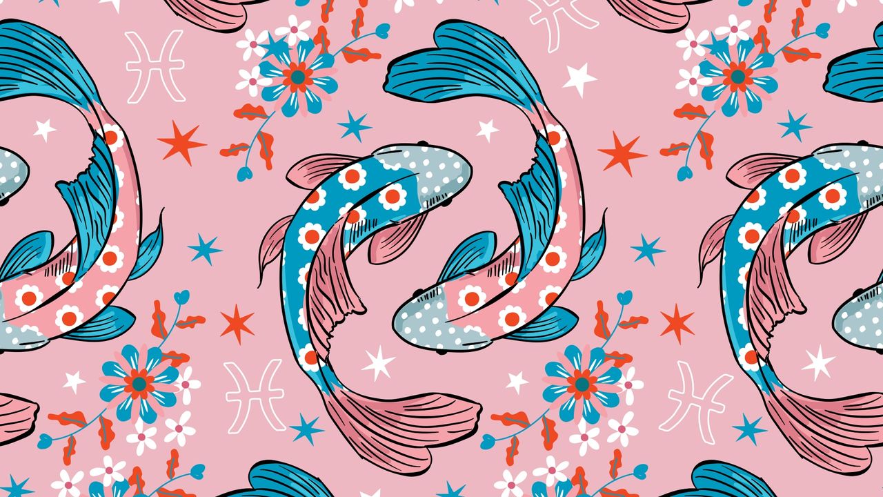 Pisces compatibility: Pisces zodiac star seamless pattern. Pisces sign symbol stars Vector EPS10 , Design for fashion , fabric, textile, wallpaper, cover, web , wrapping and all prints.