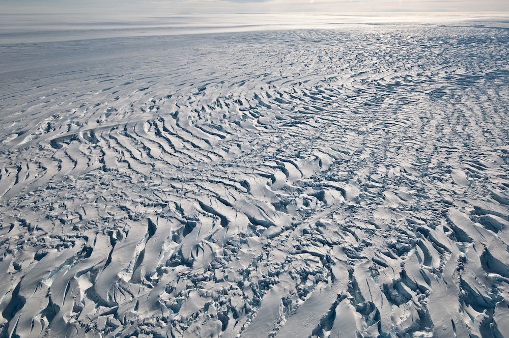 Pine Island Glacier crevasses.