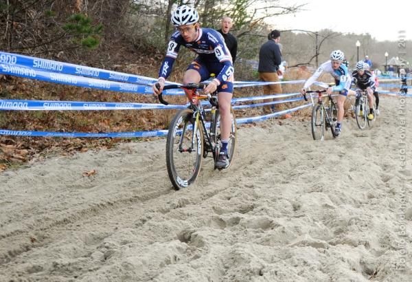 Last year's winner, Nick Keough on the front