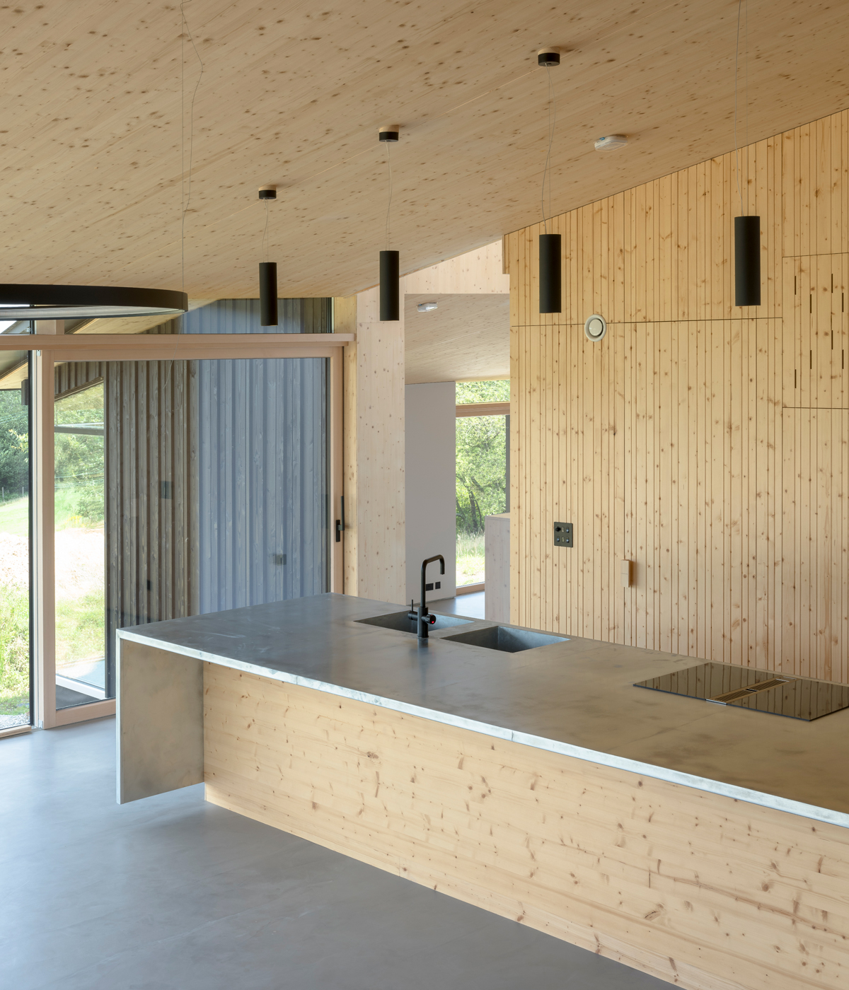 interior of natural family home by William Griffiths Architects in East Sussex