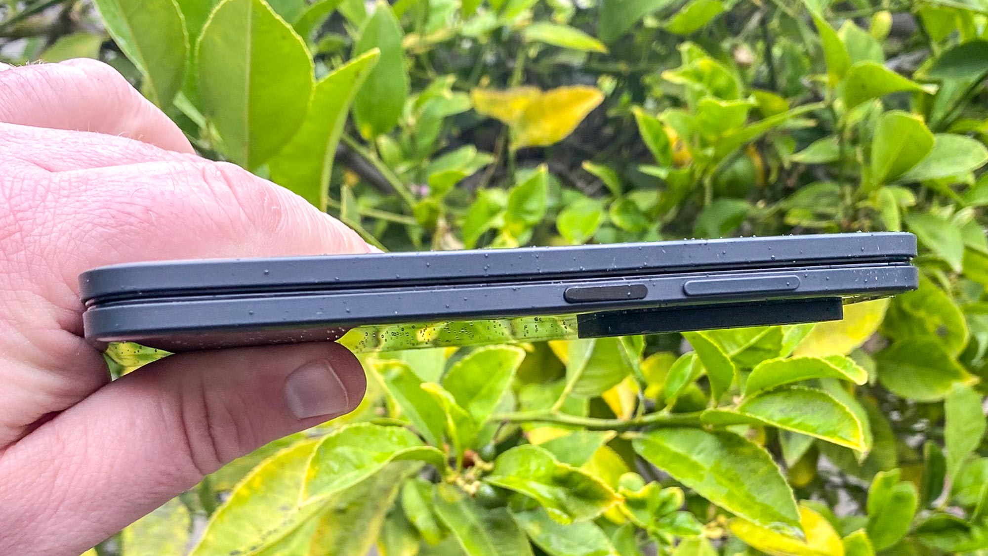 Microsoft surface duo 2 review shows how thin the phone is even when closed