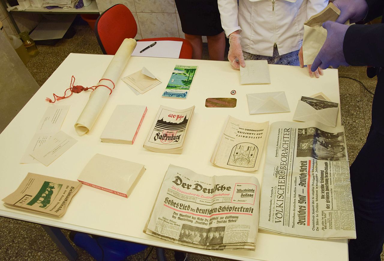 The contents of a Nazi-era time capsule. 