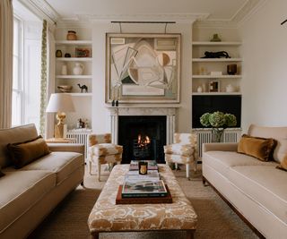 Minimalist living room in neutral colours