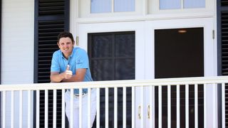 Justin Rose in one of the Augusta cabins