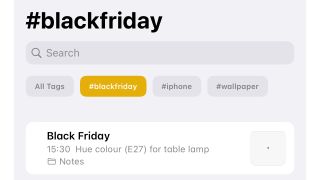 Et notat om Black Friday på en iPhone