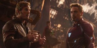 Star-Lord and Iron Man in Avengers: Infinity War