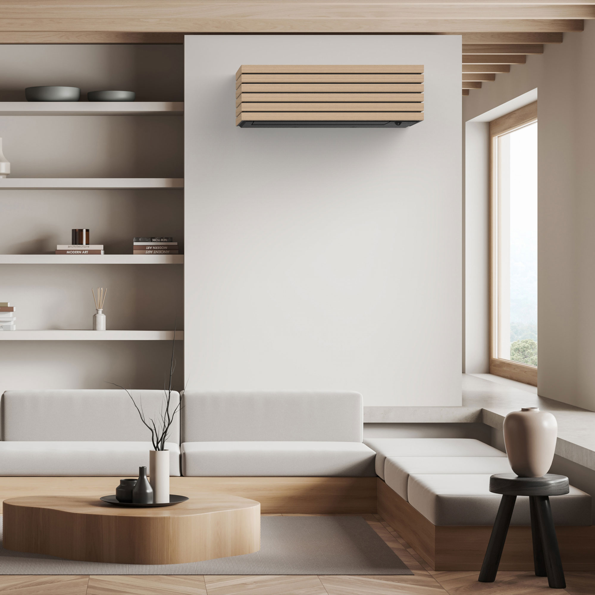 wooden wall-mounted air conditioning from Toshiba