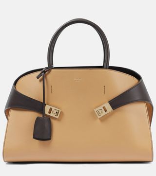 Hug Medium Leather Tote Bag