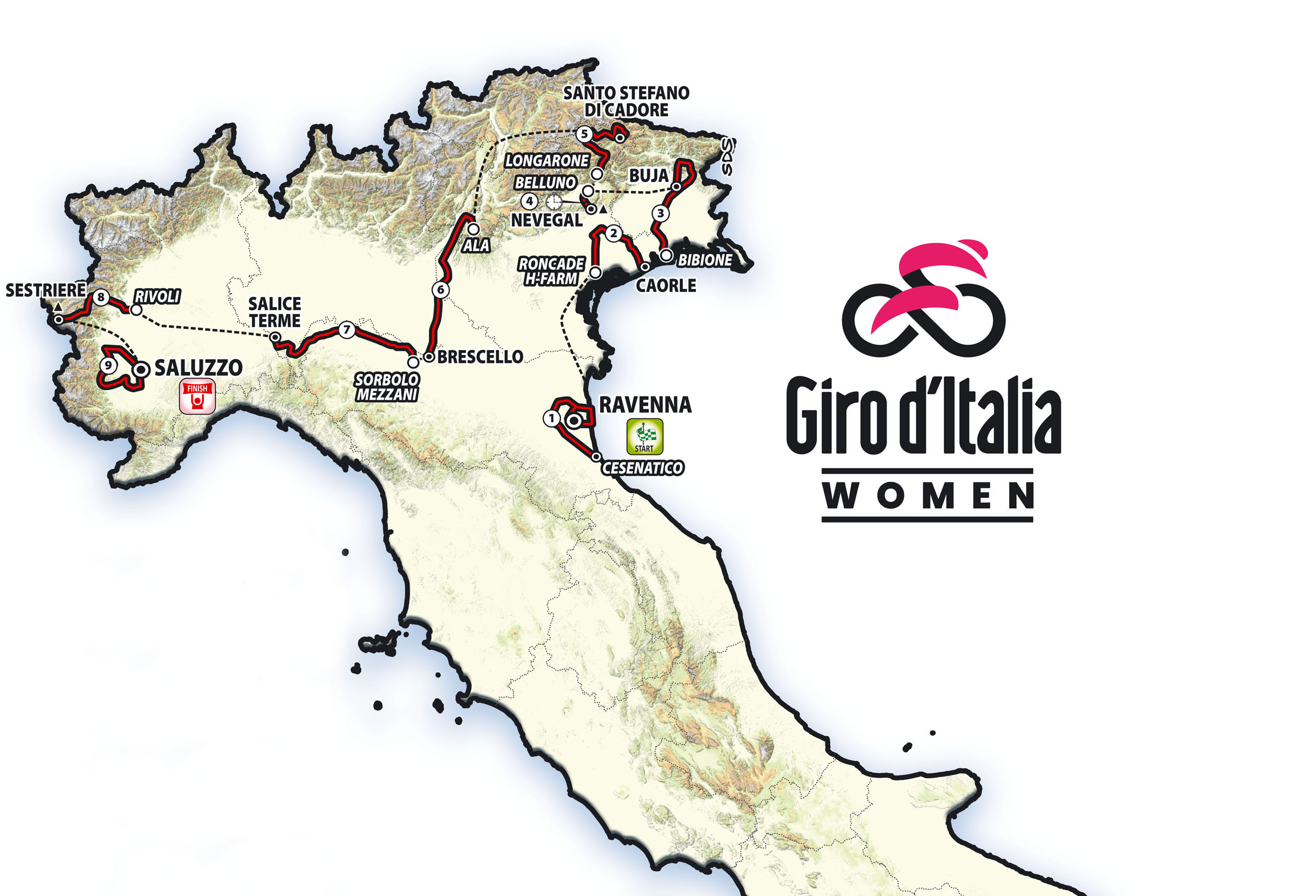 Giro d&#039;Italia women route 2026