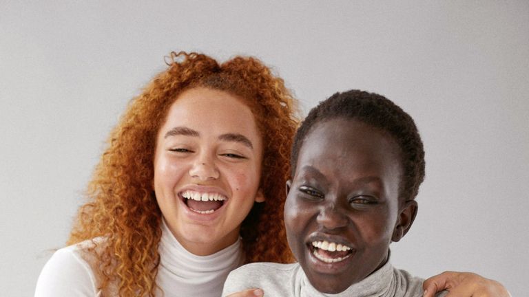 People, Facial expression, Smile, Fun, Gesture, Youth, Finger, Friendship, Arm, Happy,