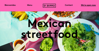 An unexpected palette that fills this food site with vigour