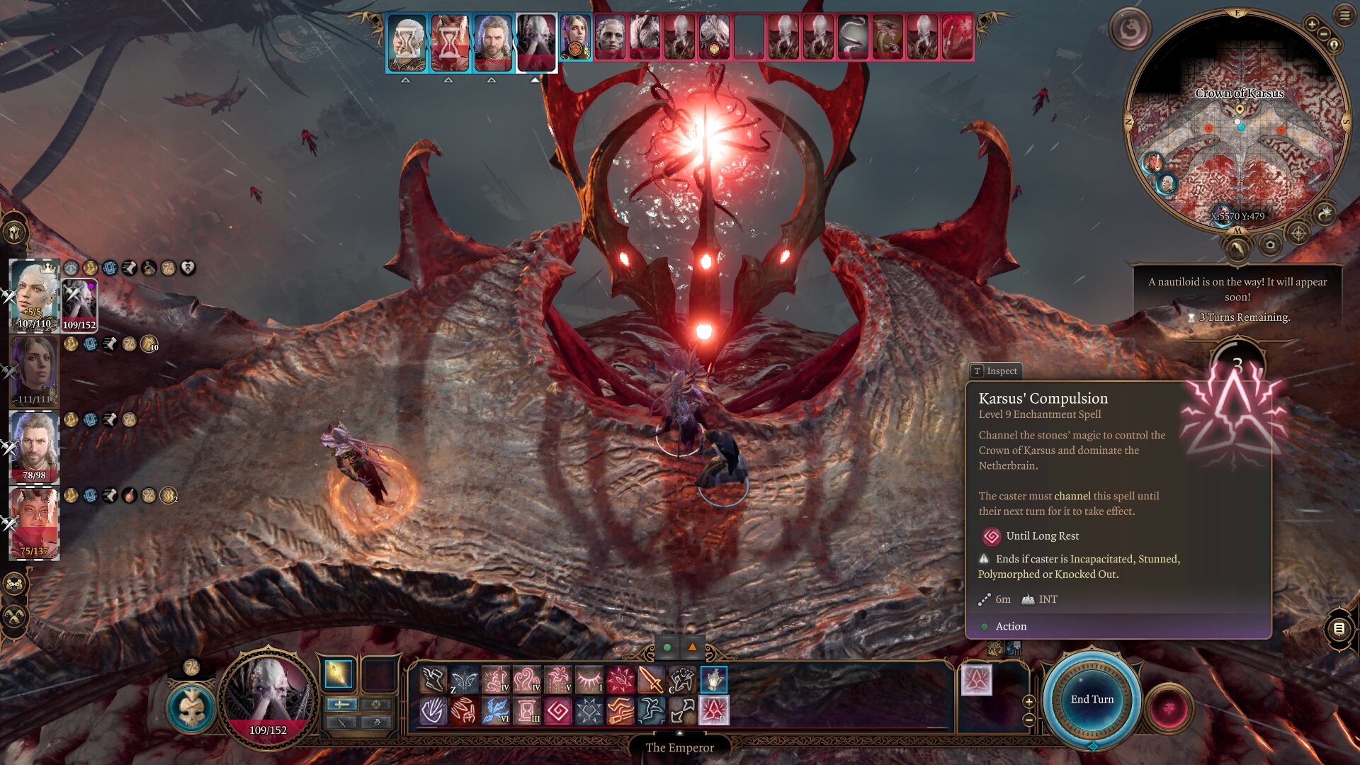 Baldur's Gate 3 screenshots from act 3, the final fight against the Netherbrain