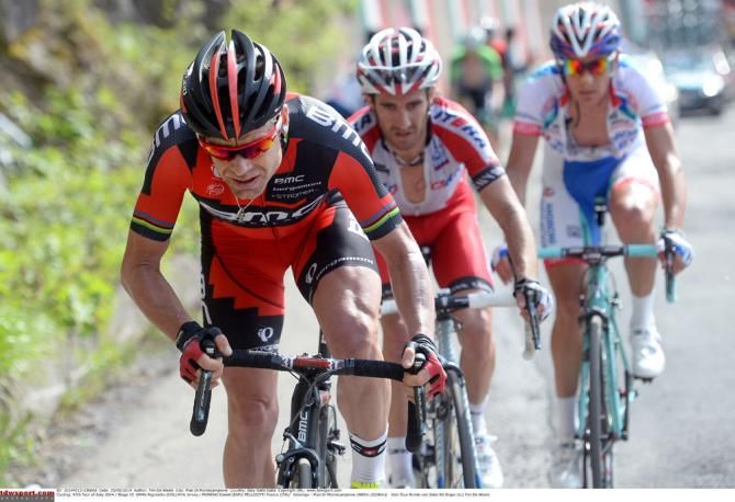 Cadel Evans (Team BMC) in action