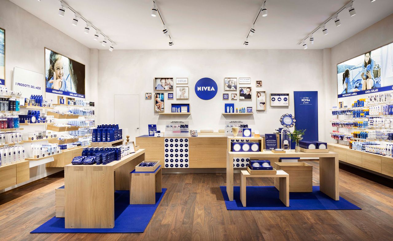 Interior of a Nivea store near Rome