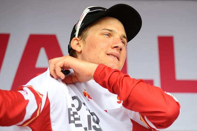 Tim Wellens on the podium