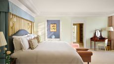 Pierre-Yves Rochon&rsquo;s Royal Suite at The Dorchester, showcasing English-inspired interiors with pastel hues, floral details, bespoke furniture and Hyde Park views