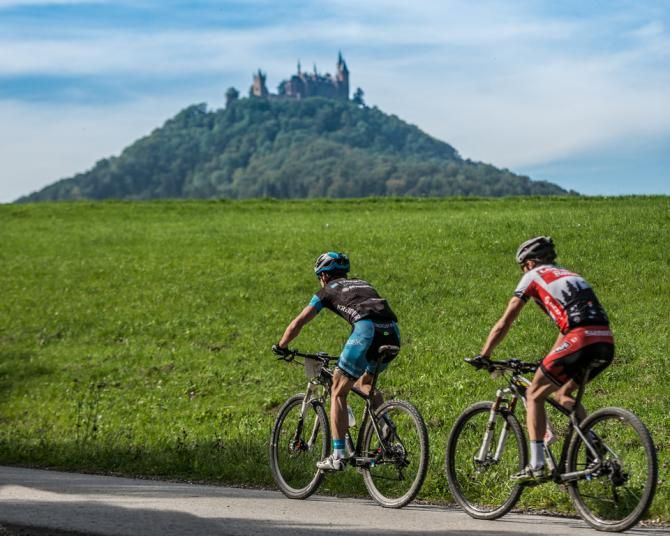 Torsten Marx and Marcus Bauer by the Hohenzollern Castle