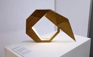 Aljoud Lootah's Oru lamp, part of a larger collection of origami-like objects