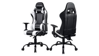 The GTPlayer Gaming Chair in black and white
