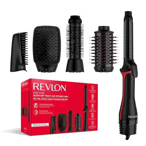 Revlon One-STEPTM Blow-drying Multi-Short Shaper 5 in-1 (removable head, curling, dryer, volume agent, molder and shape enhancer). RVDR5370