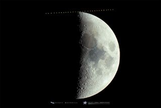 Scott MacNeill captured the moon's occultation of Aldebaran from the graze line in central Rhode Island. From his point of view, the star appeared to skim the moon's surface.