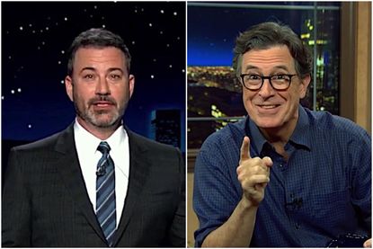 Jimmy Kimmel and Stephen Colbert recap debate