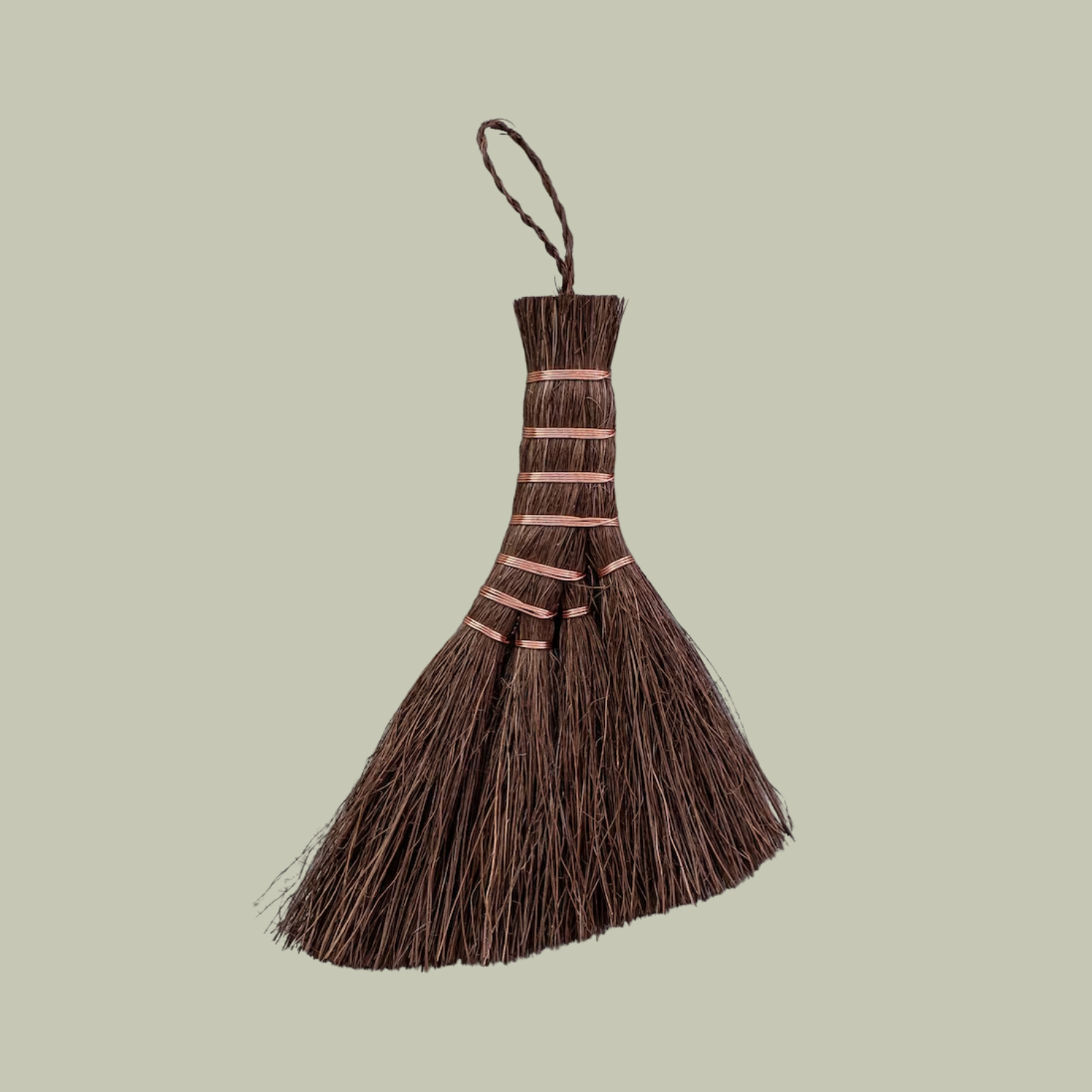 A brown handmade table brush