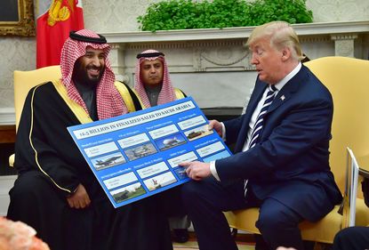 Trump touts sketchy arms sales to Saudi Arabia