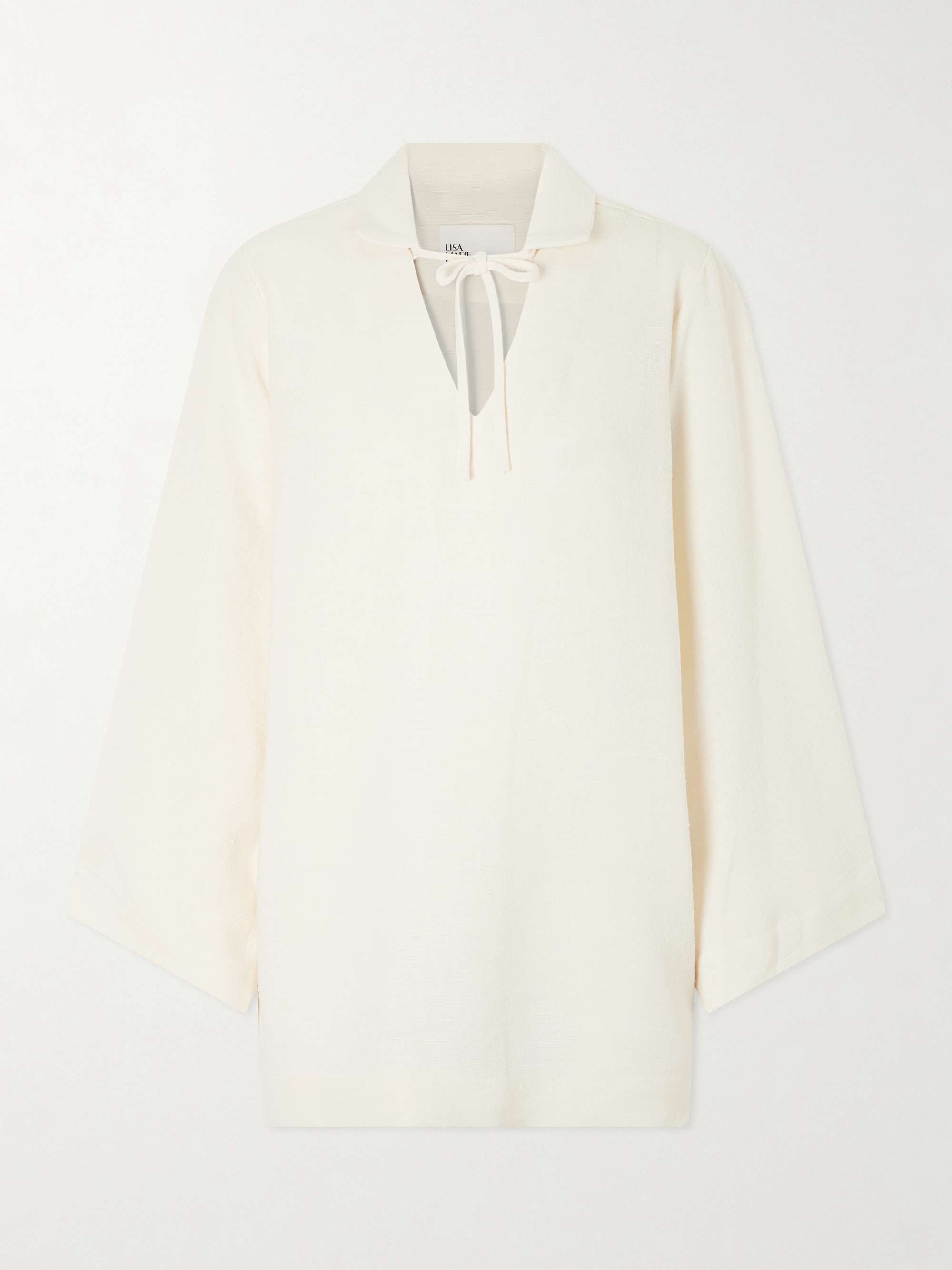Tie-Detailed Woven Tunic