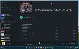 Spotify for Windows in the Matte theme from Spicetify