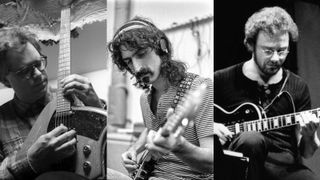 L-R: Guitarists Bill Frisell, Frank Zappa and Robert Fripp