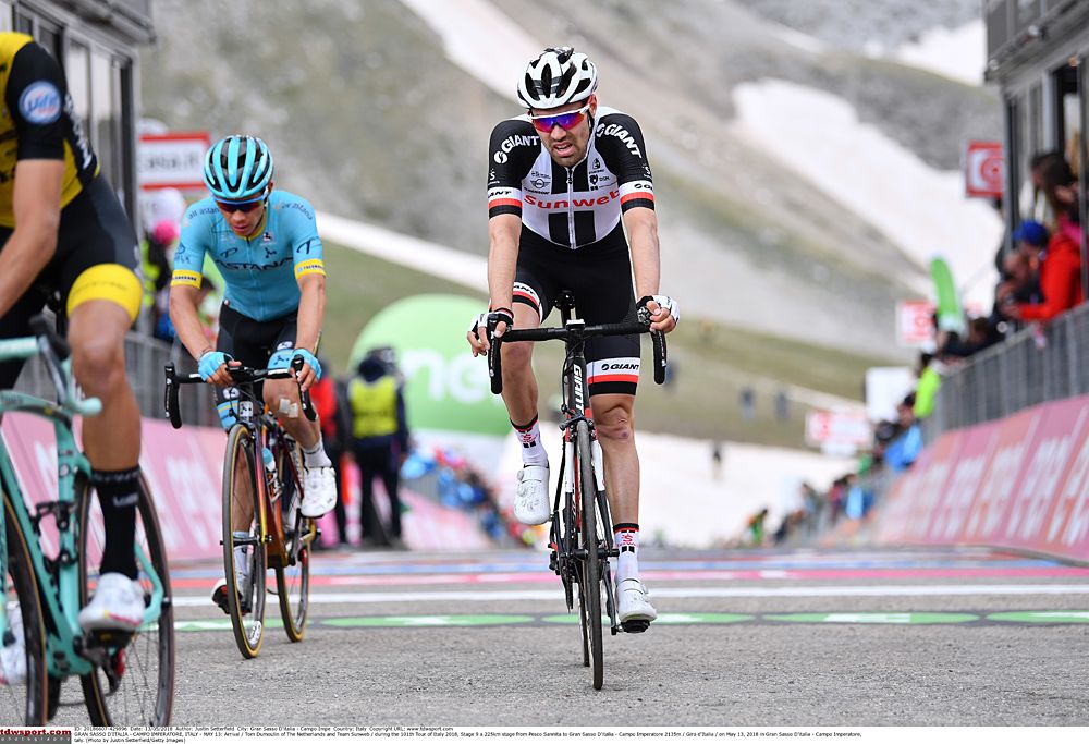 Tom Dumoulin (Sunweb) finishes 8th in stage 9 at the Giro d'Italia