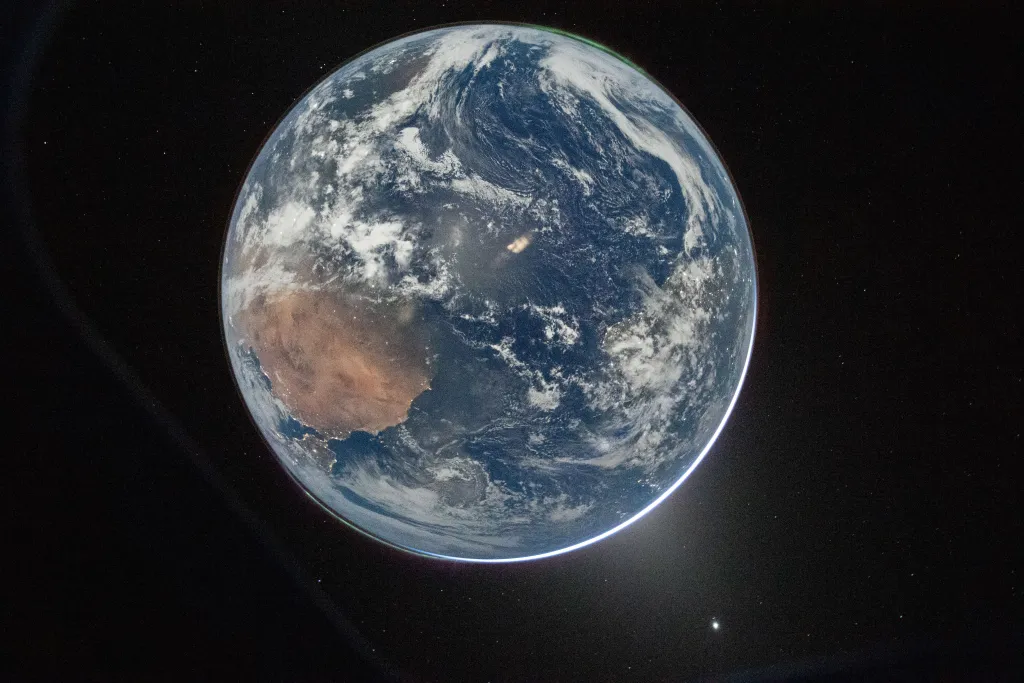 This is an image of Earth captured in space. 