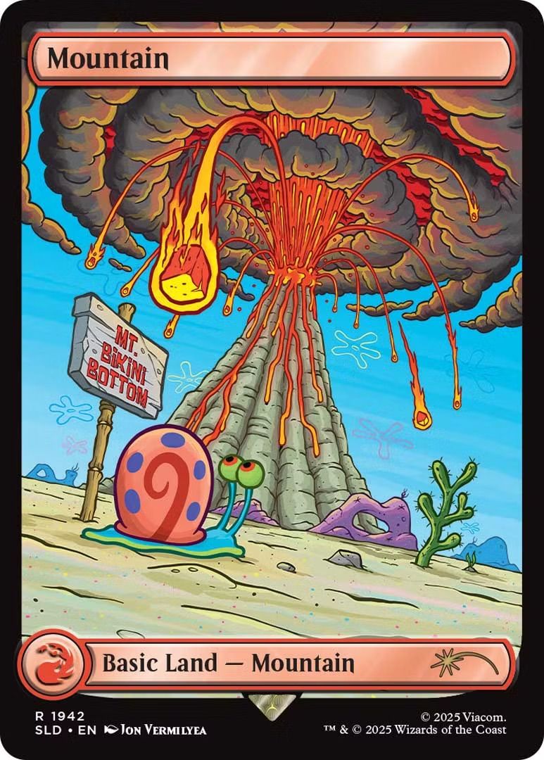 MTG Spongebob Secret Lair Mountain