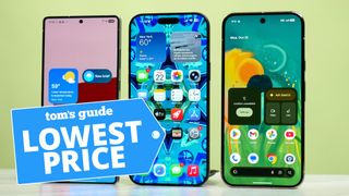 Displays of iPhone 17 Pro Max, Galaxy S25 Ultra, and Pixel 10 Pro XL