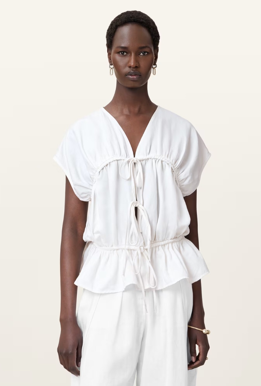 An image of a waisted top from Allsaints.