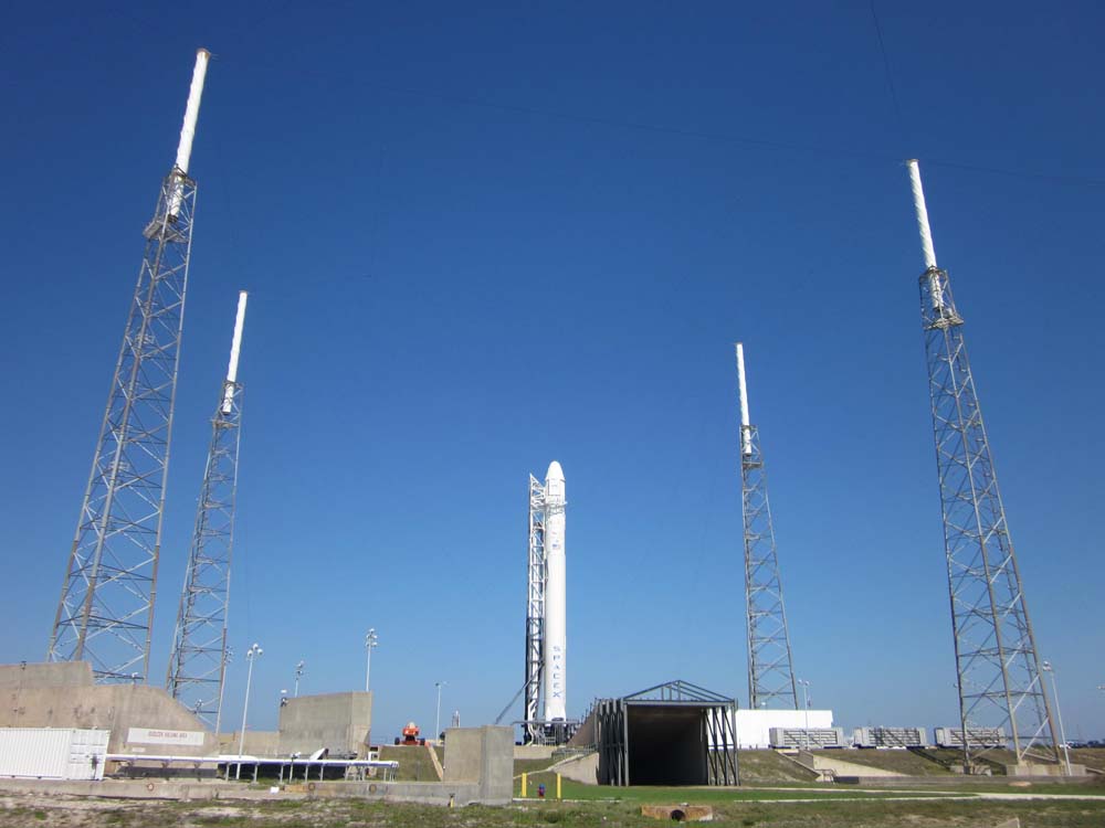 SpaceX Falcon 9 Rocket on Launch Pad