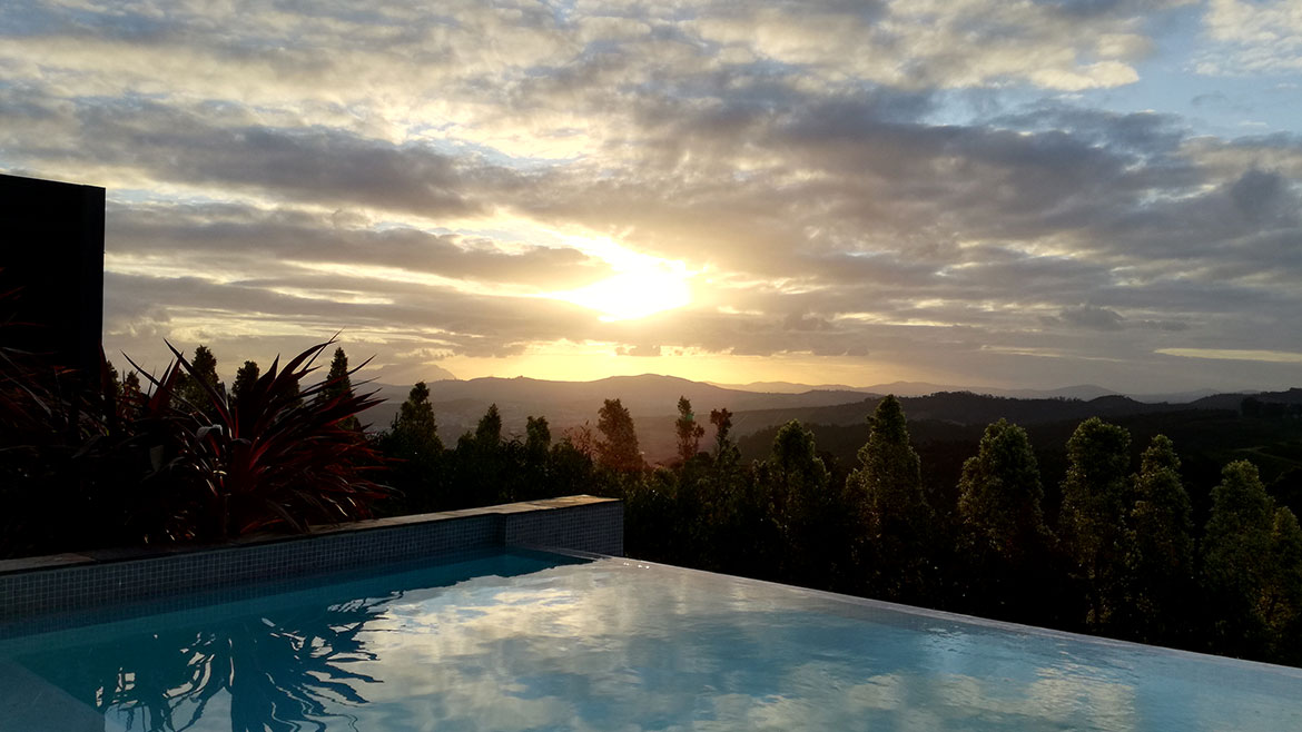The view from a private pool at Delaire Graff