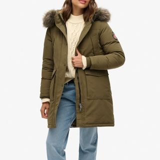 Superdry Everest Faux Fur Parka Coat