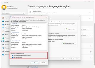 Copy language settings