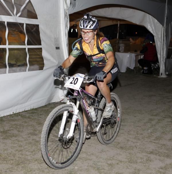 Canada's Carena Dean, third Elite Women, entering solo pit row on Sunday morning.