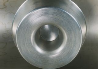 still life photo of a silver metallic household object