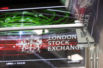 A sign in the London Stock Exchange Group Plc's office atrium in the City of London