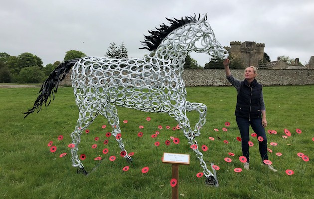 Belsay Horse Trials Spirit of Freedom war horse sculpture