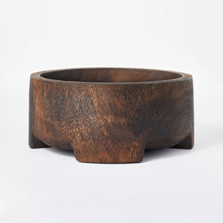 A dark wooden bowl