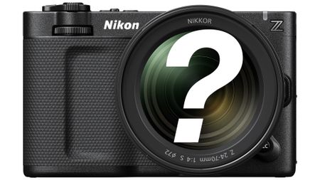 Nikon ZR product image with question mark over the lens 