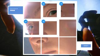 Santana uses CAPTCHA on Mesa's face in Prove You're Human