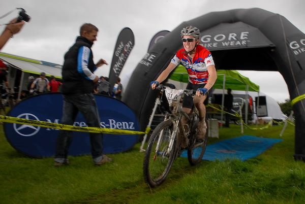 A rider finishes up the TransWales