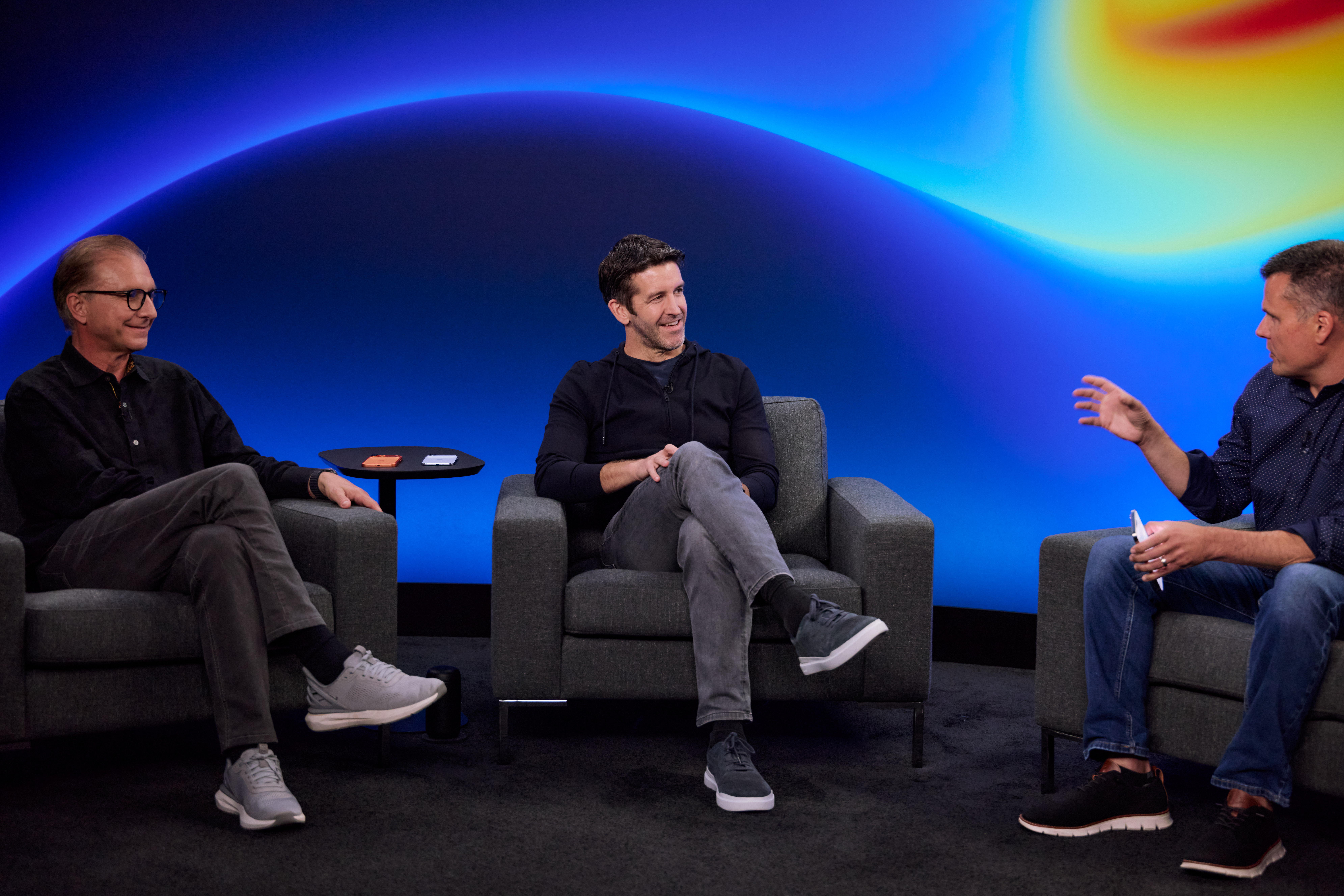 Apple's Greg Joswiak, John Ternus and Mark Spoonauer