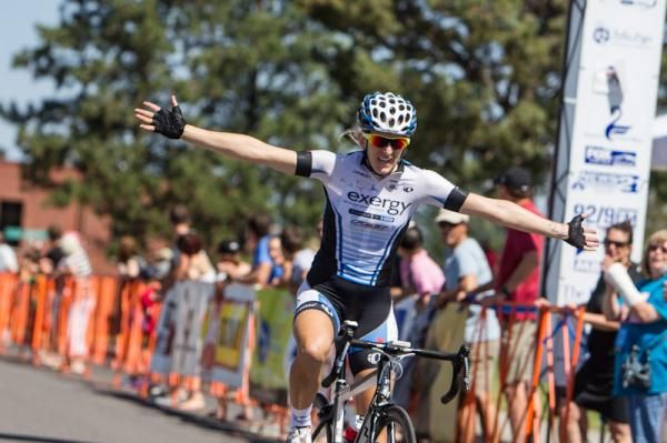 Kristin McGrath (Exergy) takes the win today.